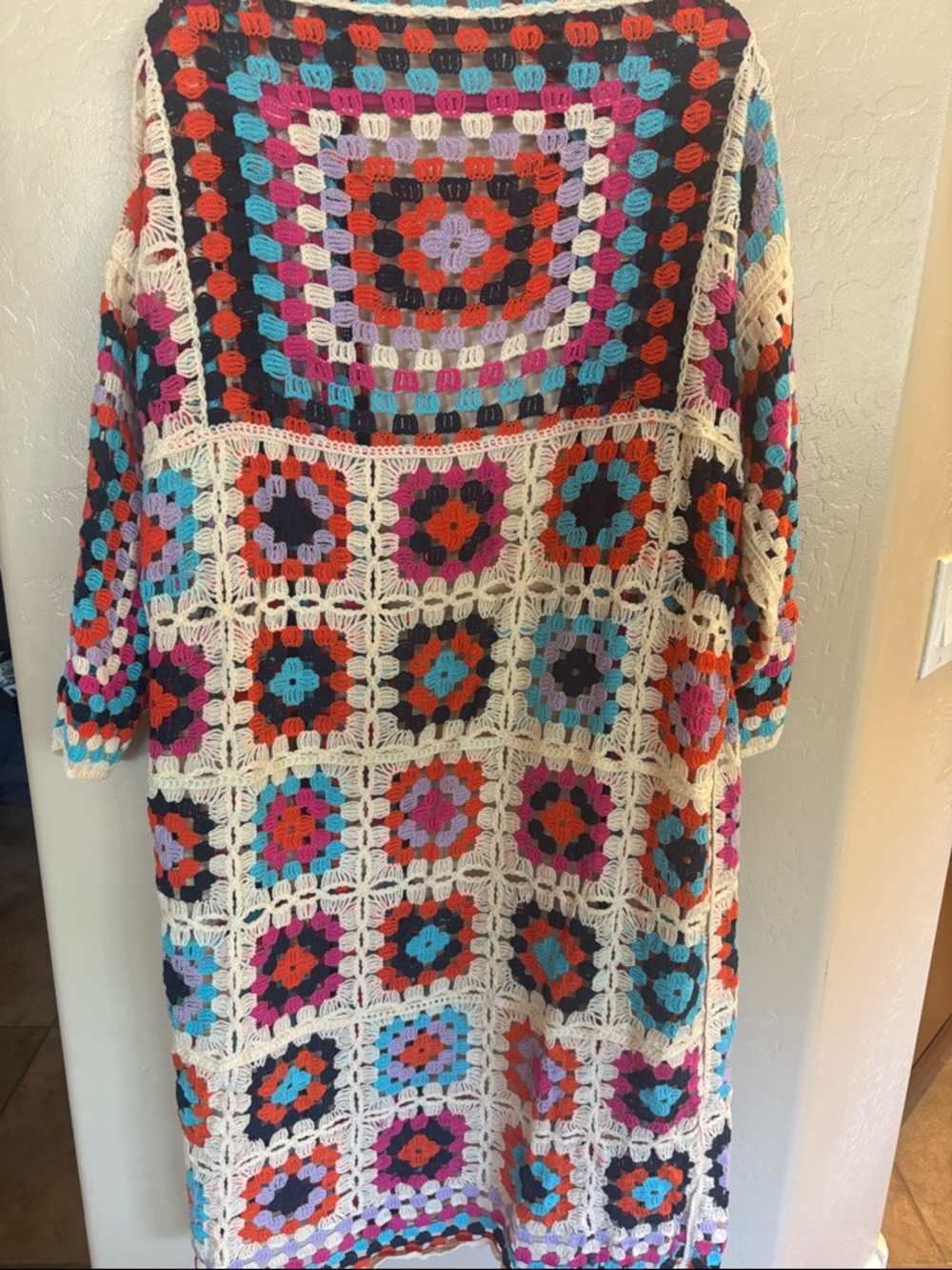 Multicolor Crochet Granny Cardigan Sweater - Picture 3 of 4